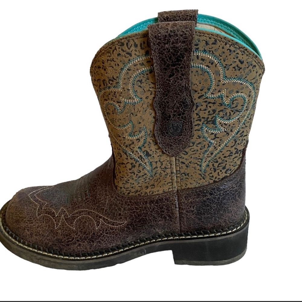 Ariat Fatbaby Leopard Cowboy Boot. 7.5